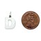 14K White Gold Initial D Charm Jewelry FindingKing 20mm x 10mm